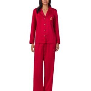 Lauren Ralph Lauren Red Pajama Set red satin size PL
